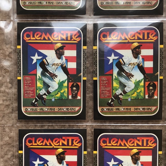 1986 Donruss Roberto Clemente Hall Of Fame #612(Lot of 10 cards) - Picture 8 of 10